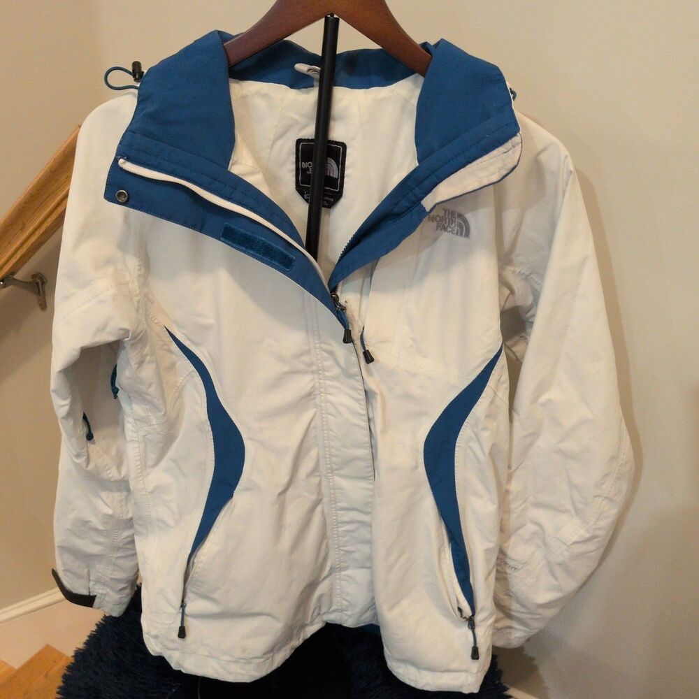 The North Face Boundary Triclimate Jacket Womens Medium White Blue HyVent AMVD